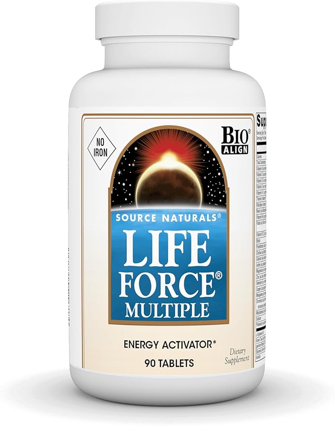 Source Naturals Life Force Multiple No Iron Energy Activator Complete Bio-Aligned Daily Vitamin - 90 Tablets