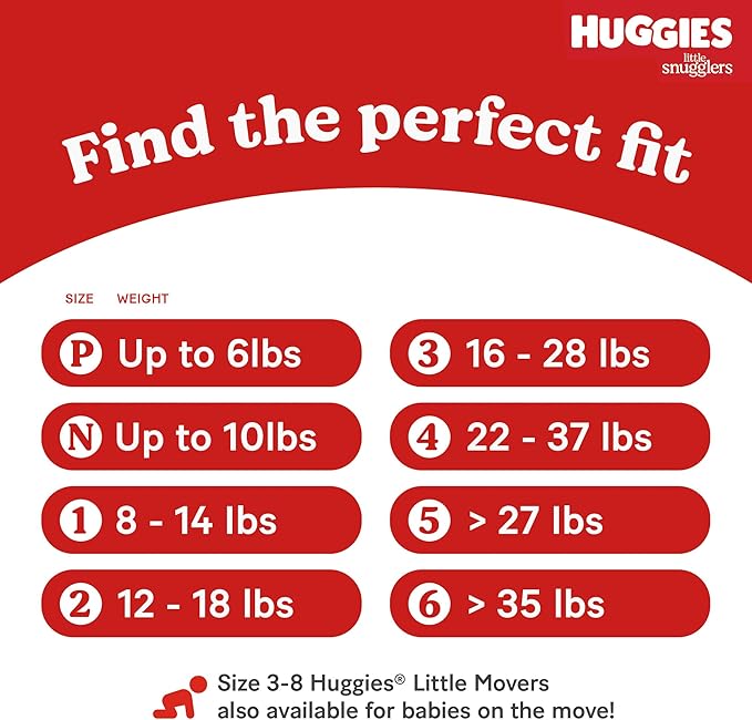 Huggies Size Newborn Diapers, Little Snugglers Baby Diapers, Size Newborn (up to 10 lbs), 31 Count, Packaging May Vary