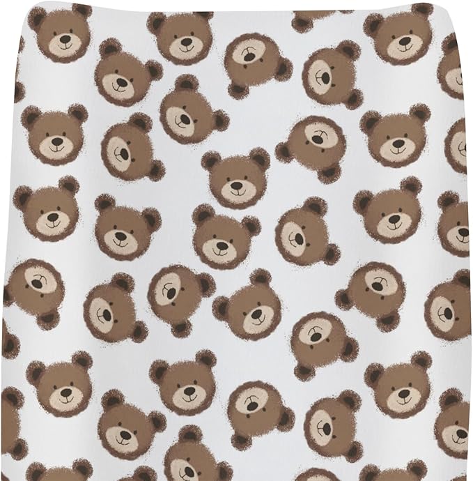 Neutral Boho Bears Changing Pad Covers for Baby Girls Boys Cute Brown Bear Fitted Change Table Covers Mats Watercolor Bears Soft Nursery Diaper Change Table Sheets for 32''×16'' Contoured Pad