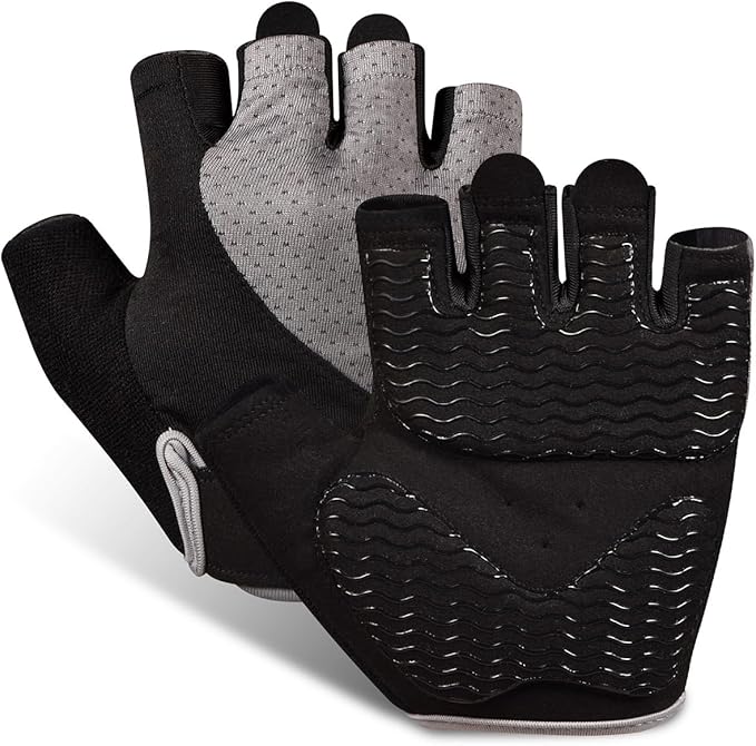 sunnex Workout Gloves for Women - Breathable Weight Lifting Gloves with Non-Slip Silicone Padding, Fingerless Gym Gloves f...