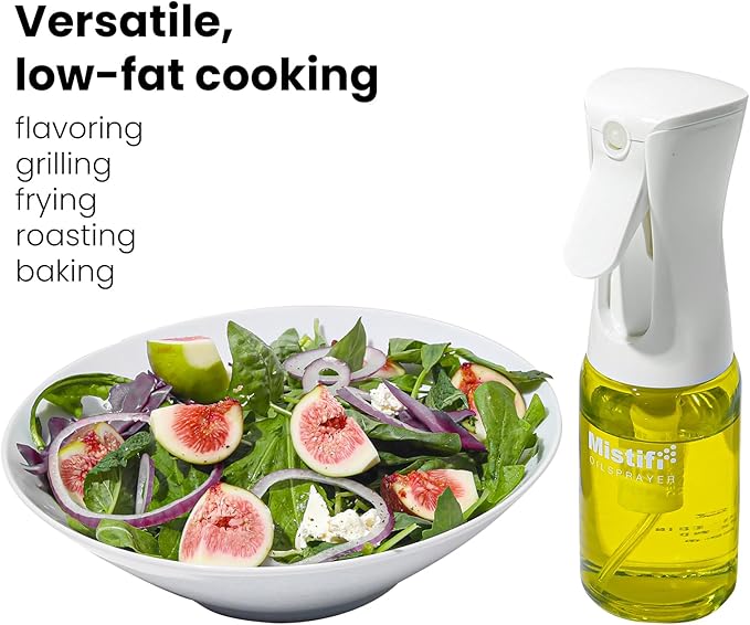 Mistifi Glass Oil Sprayer/Mister 5.1 fl oz (150ml), For Cooking Oil, Olive Oil, Soy Sauce, Vinegar, Non-Aerosol Refillable Dispenser, Spray Bottle (FS635 NiceSunset)