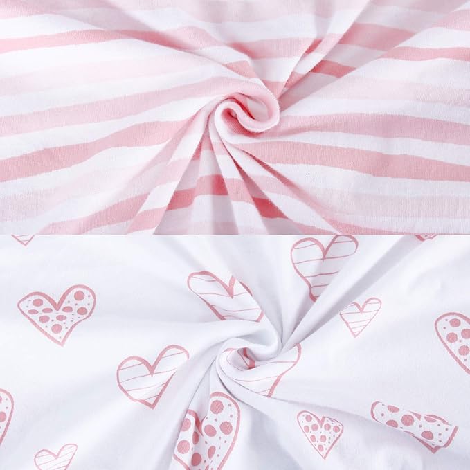 Bassinet Sheets Fit for Oval, Hourglass, Rectangle Bassinet Mattress, 2 Pack 100% Cotton Sheets for Halo, 4moms, Maxi-COSI, Delta, Baby Delight Bassinest, Unisex Fitted Sheet for Baby Girls