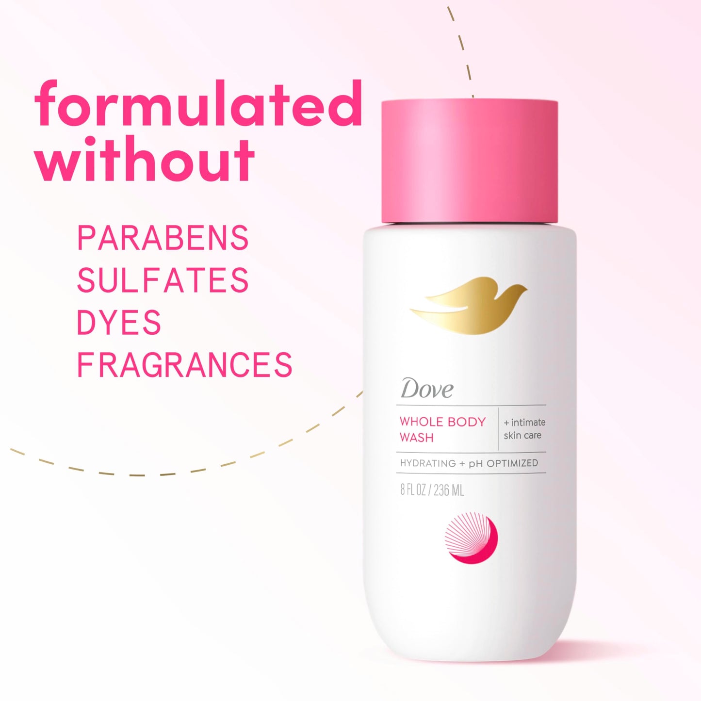 Dove Whole Body Intimate Wash for Women, pH Optimized & Gynecologist-Tested for Sensitive Skin 8 oz