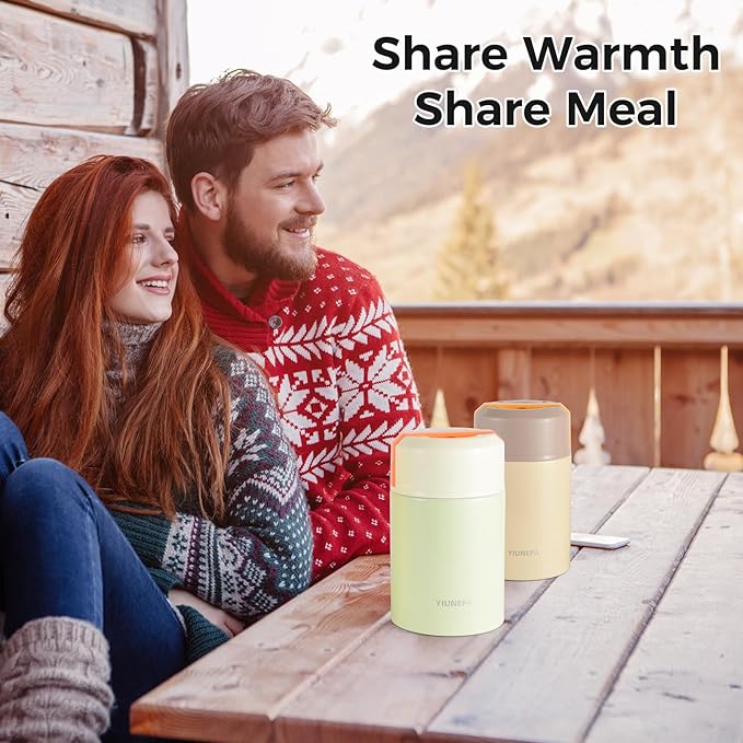 33.8oz Insulated Food Jar, 316 Stainless Steel Thermo for Hot Food, Leak-Proof Lunch Container for Construction, Truck Drivers, Work & Travel (Green)