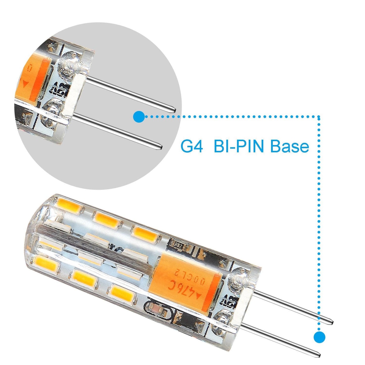 RA RAYHOO G4 LED Bulb 10pcs 1.5W AC/DC 12V Replacement 6000K White