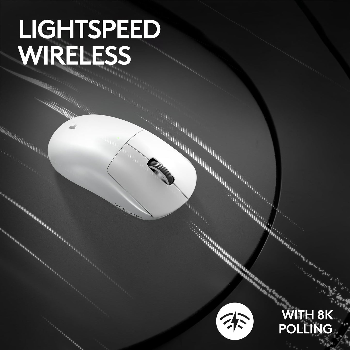 Logitech PRO X Superlight 2 Wireless Gaming Mouse, White | Ultra-Lightweight, Hero 2 Sensor, 44k DPI, 5 Programmable Buttons, Lightspeed Wireless, PC/Mac | with Signature Series Charging Dock