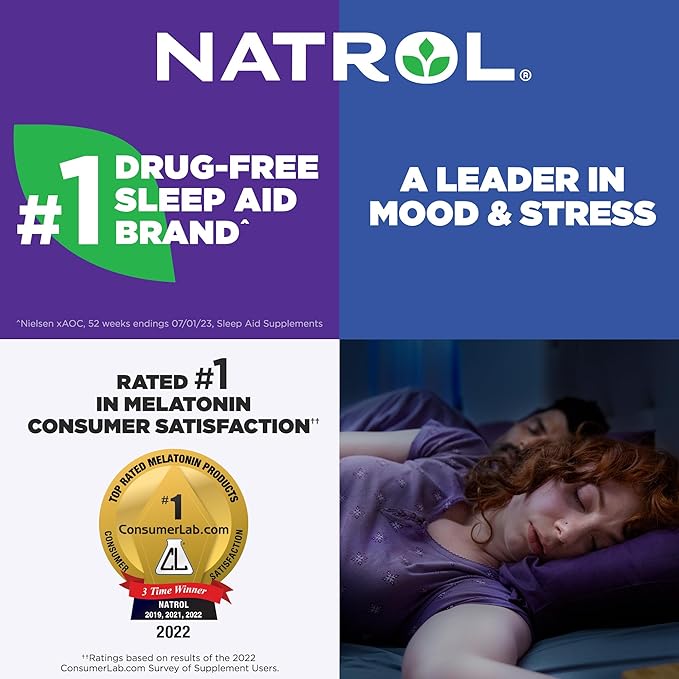 Natrol Advanced Sleep Melatonin 10mg, Dietary Supplement for Restful Sleep, Time Release Melatonin Tablets, 30 Time-Release Tablets, 30 Day Supply (Pack of 12)