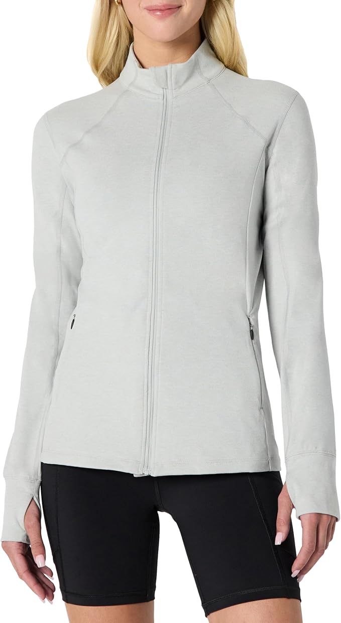 Amazon Essentials Women's Athletic Soft Performance Lightweight Zip Up Workout Running Jacket