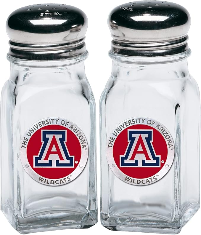 Heritage Pewter Arizona Salt and Pepper Shaker Set of 2 Bottles | Expertly Crafted Pewter Glass