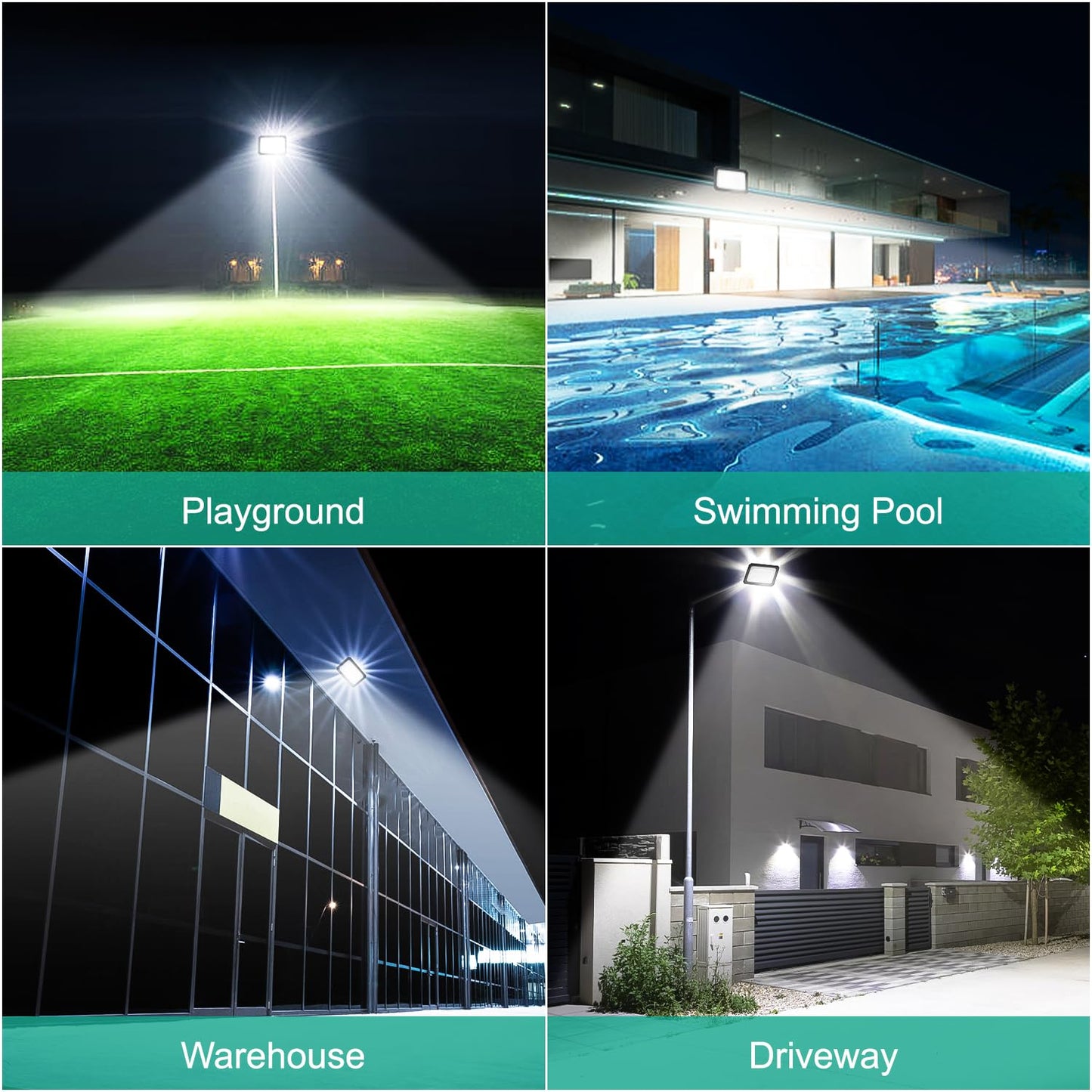 Ustellar 200W Led Flood Lights - 36000Lm, Ip66 Waterproof, Daylight White, Hard Wire, Model Ut888620 For Outdoor Security & Lighting