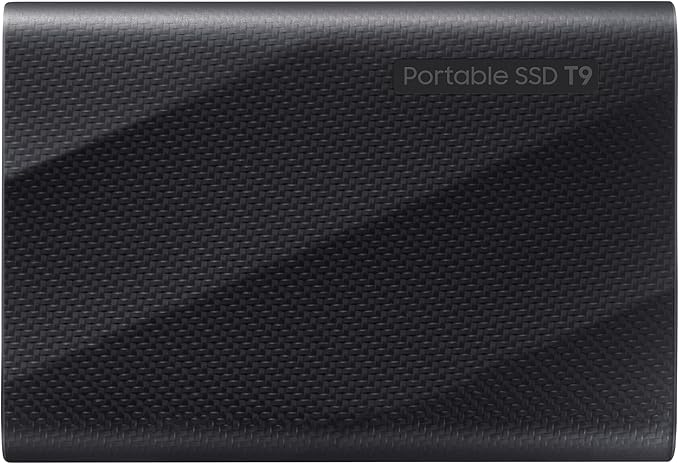 Samsung T9 Portable SSD 2TB, Up to 2,000MB/s, USB 3.2 Gen 2x2 External Solid State Drive, Up to 3 m Drop Resistant, for Creative Professionals, Youtubers, Content Creators, Mac Compatible, MU-PG2T0B