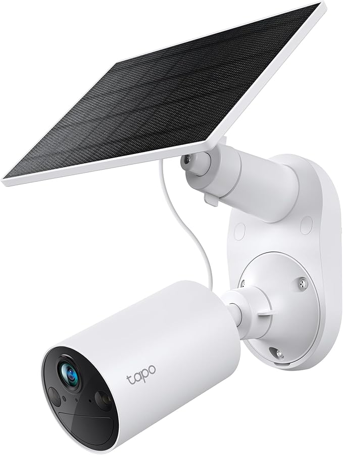 Tapo TP-Link SolarCam C402 Kit, Outdoor Battery Camera w/Solar Panel Base, Wireless, 1080P, Free Person Detection, SD/Clou...