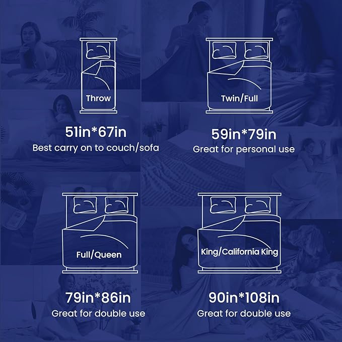 Elegear Revolutionary Cooling Blanket King, Absorbs Heat to Keep Body Cool for Night Sweats, Double Sided Arc-Chill3.0 Cool Fiber Q-Max>0.5, Lightweight Summer Cold Blankets Sleeping 90" x 108"