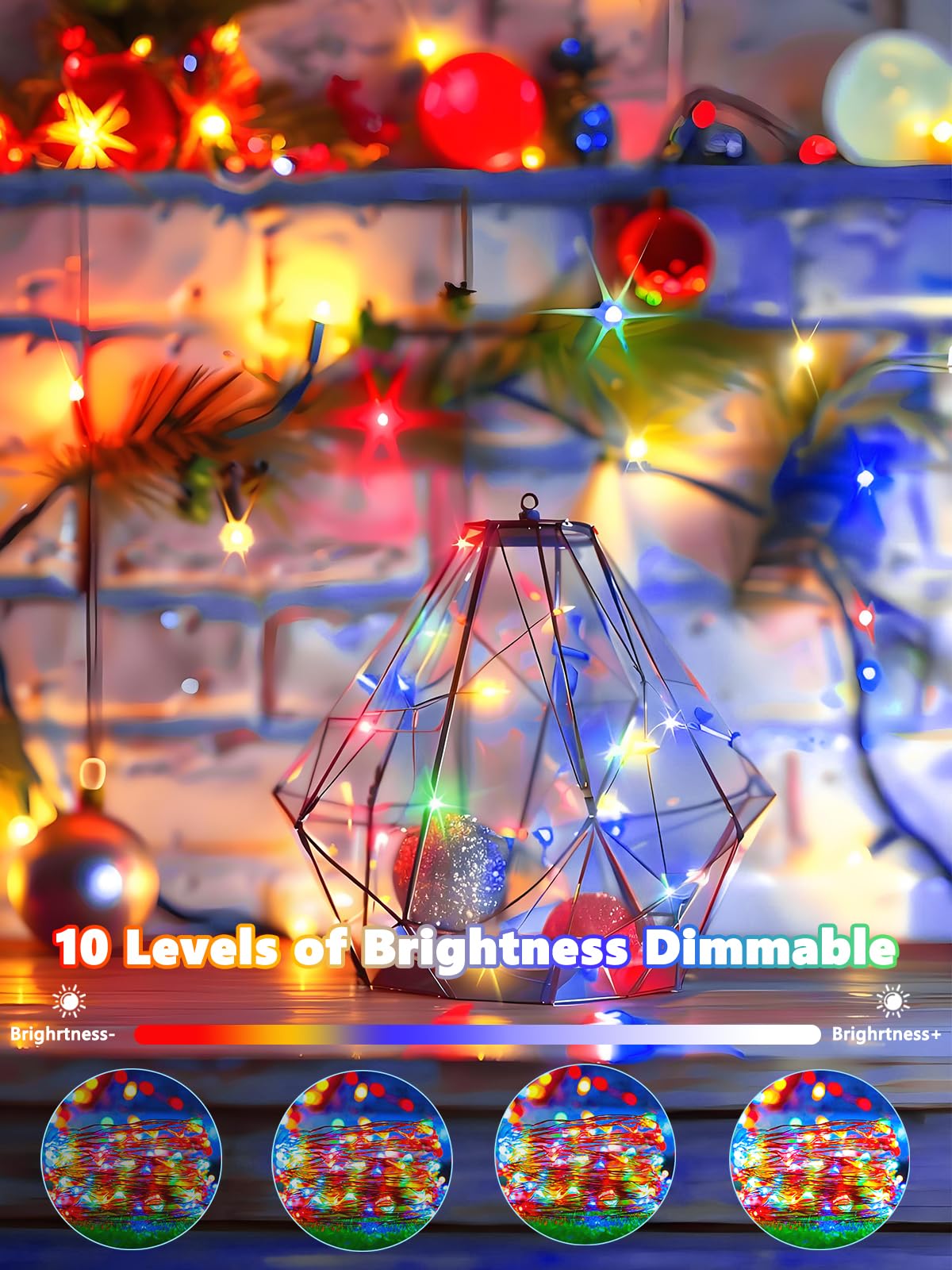 YIQU 3 Pack Battery Operated Fairy Lights, 26 FT, 80 LED, Remote Control Timer, 8 Modes, Multicolor, Indoor/Outdoor