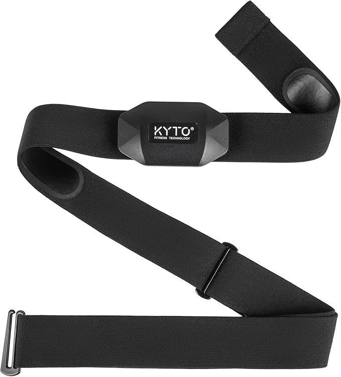 KYTO Heart Rate Monitor Chest Strap - ANT+ & Dual Bluetooth 4.0 HR Sensor Compatible with Peloton, Zwift, Garmin, Strava, ...