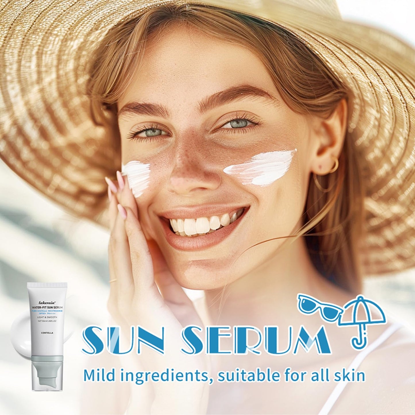Tinted ??????????????   Sunscreen SPF50 PA++++, 50ML Cen-tella Madagascar Face Sun Screen Long-Lasting Protection, Hyalu Cica Wa