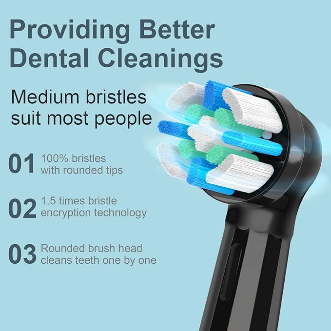 12 Pack IO Replacement Heads Compatible with Oral B IO 2/3/4/5/6/7/8/9/10/Deep Clean Series Electric Toothbrushes, Brush Heads Compatible with Oral B iO (Black/White)