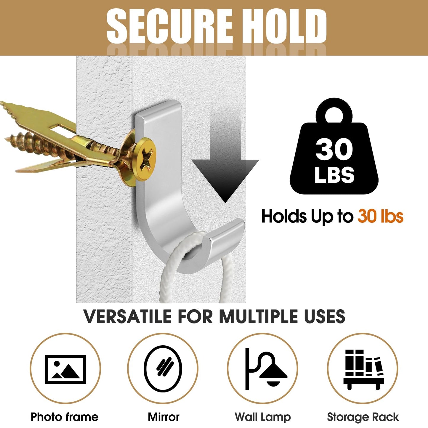 100 PCS Self Drilling Drywall Anchors with Screws – Heavy Duty Metal Expansion Wall Anchors Kit for Drywall & Sheetrock – Ideal for Hanging Shelves, Mirrors, Picture Frames and More