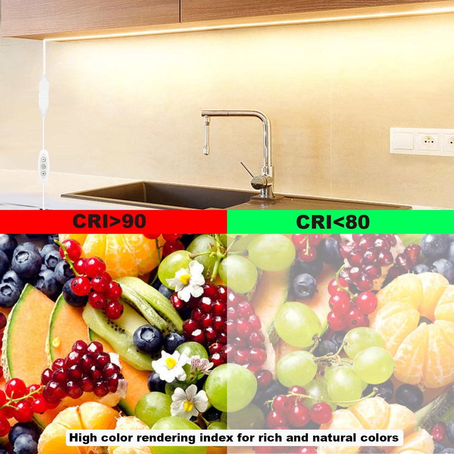 Gxilee Usb Light Strip - Warm White 3000K, 6Ft Cob Led With Dimmer, Model G-3000K-5V2M, Ideal For Tv & Indoor Diy