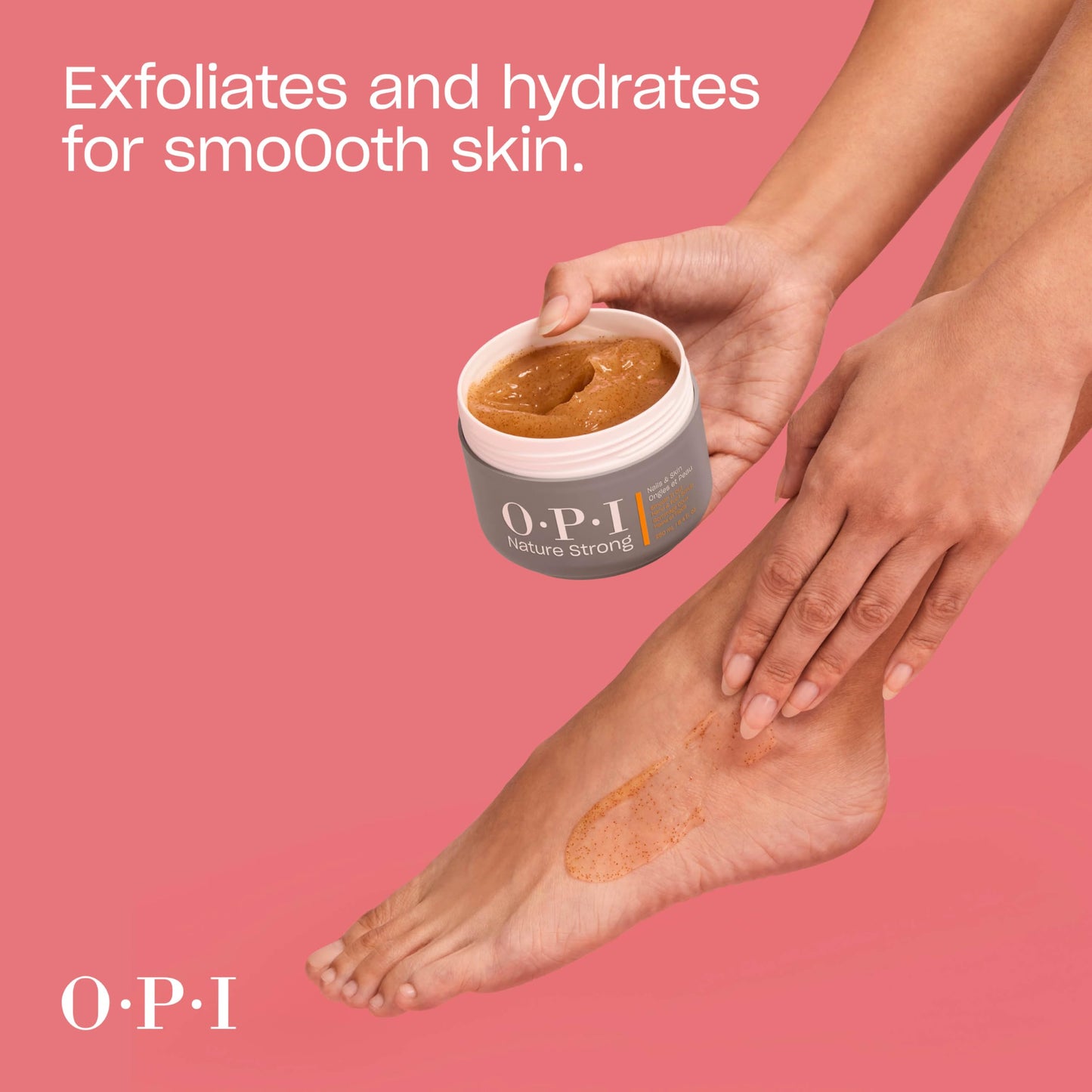 OPI Nature Strong Nails & Skin - Smooth It Out Hand & Foot Scrub | Gently Exfoliates Rough, Dry Skin for Moisturizing, Hydrated