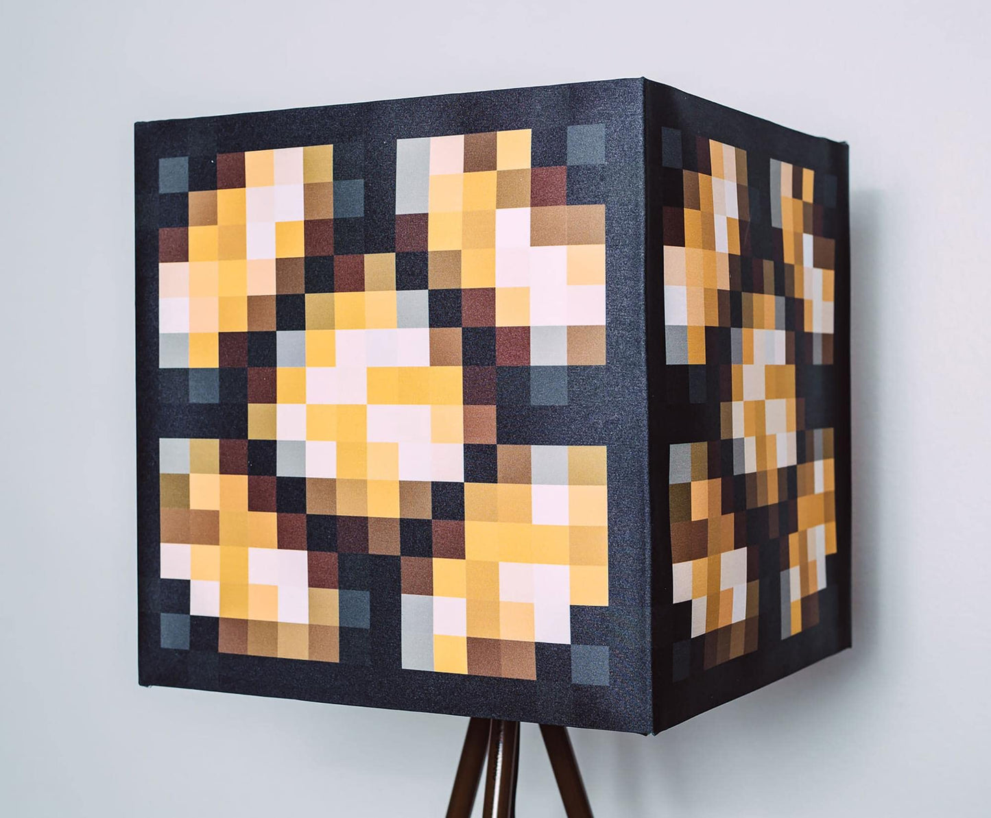 Minecraft Glowstone Tripod Floor Lamp - LED Light, 62 Inches Tall, Metal, Brown, Model 16229, Home Decor Essentials