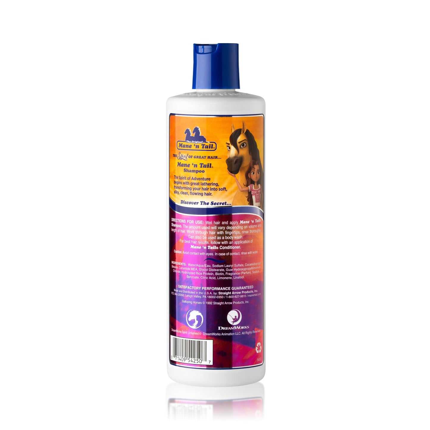 Mane 'n Tail Spirit Untamed Shampoo - Caramel Apple Scented, Gentle Rinse Shampoo & Body Wash for Soft, Silky Hair (11.02 oz)