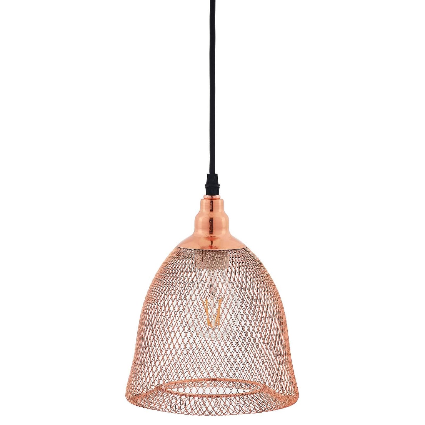 Modway Glimmer 7in Pendant Light, Yellow Metal Bell Shade, Model EEI-2902
