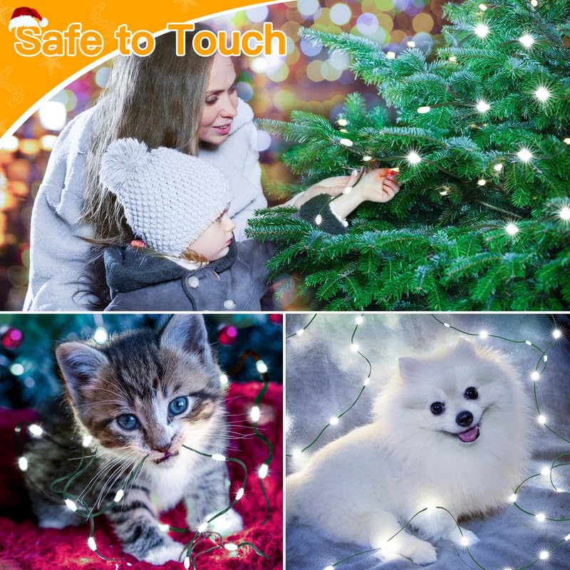 Ollny 1000 Led Christmas Lights, 330 Ft, Ip67 Waterproof, Remote, 8 Modes, Cool White Indoor/Outdoor Decorations, Model Hg-29V1017C