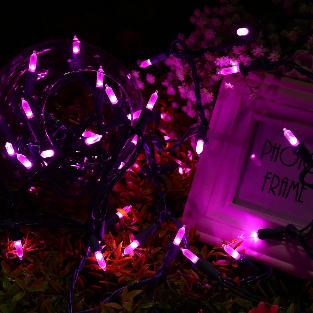 Brizled LED String Lights, 100 LED 33ft Fairy Lights, Pink, UL Certified for Indoor & Outdoor Use, Model HHGDHLLK001