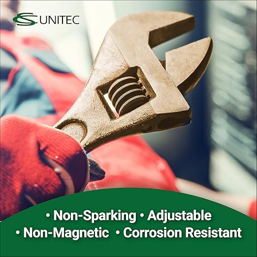 C.S. Unitec Adjustable End Wrench Non-Sparking, Non-Magnetic, Corrosion Resistant (Copper Beryllium) 200Mm (8In) TUV Certified EX501-8B