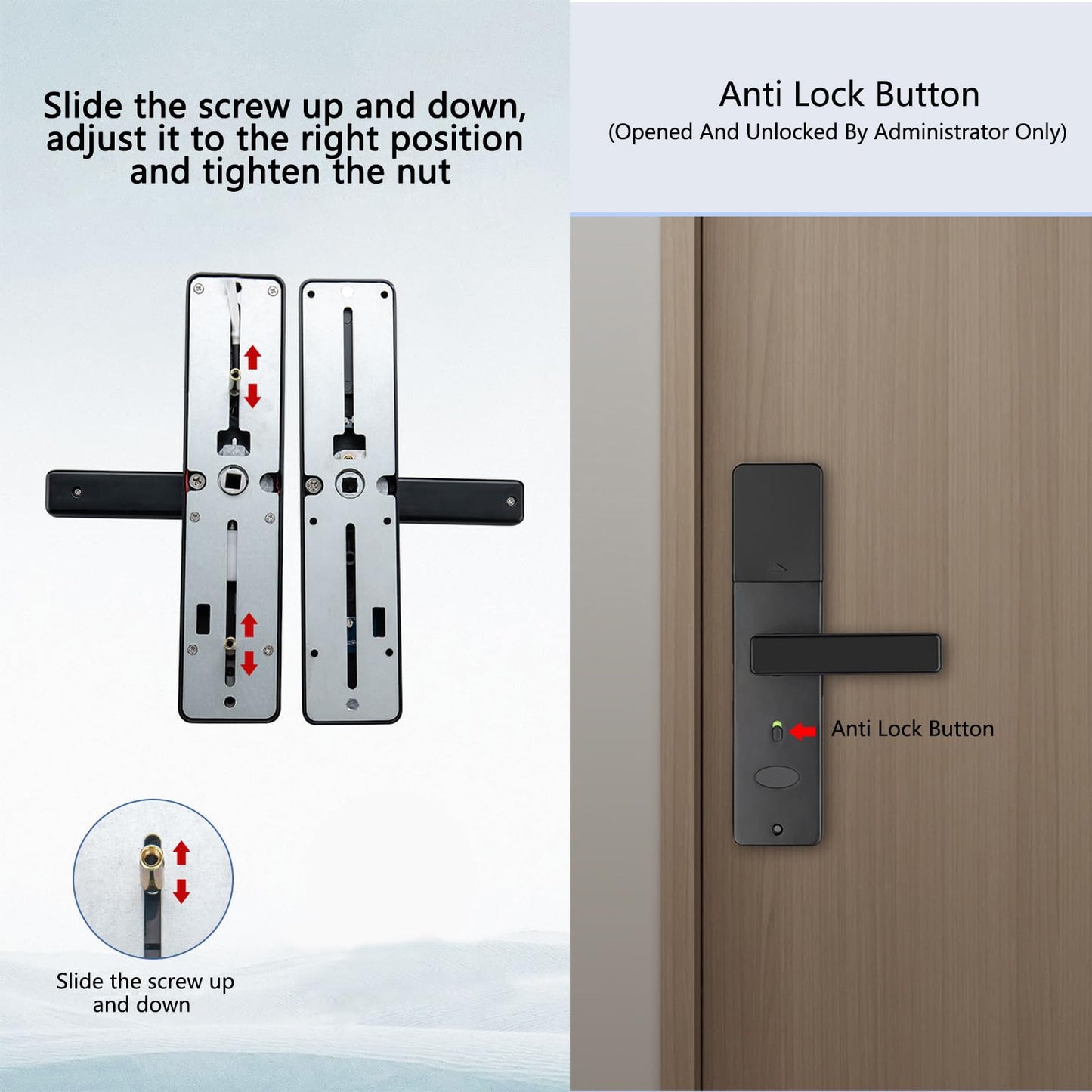 TITUOLOCCK Smart Keyless Entry Door Lock with Handle,Fingerprint Lock Deadbolt,Auto Lock Deadbolt with Keypad,Biometric Door Lock, Smart Front Handle Set