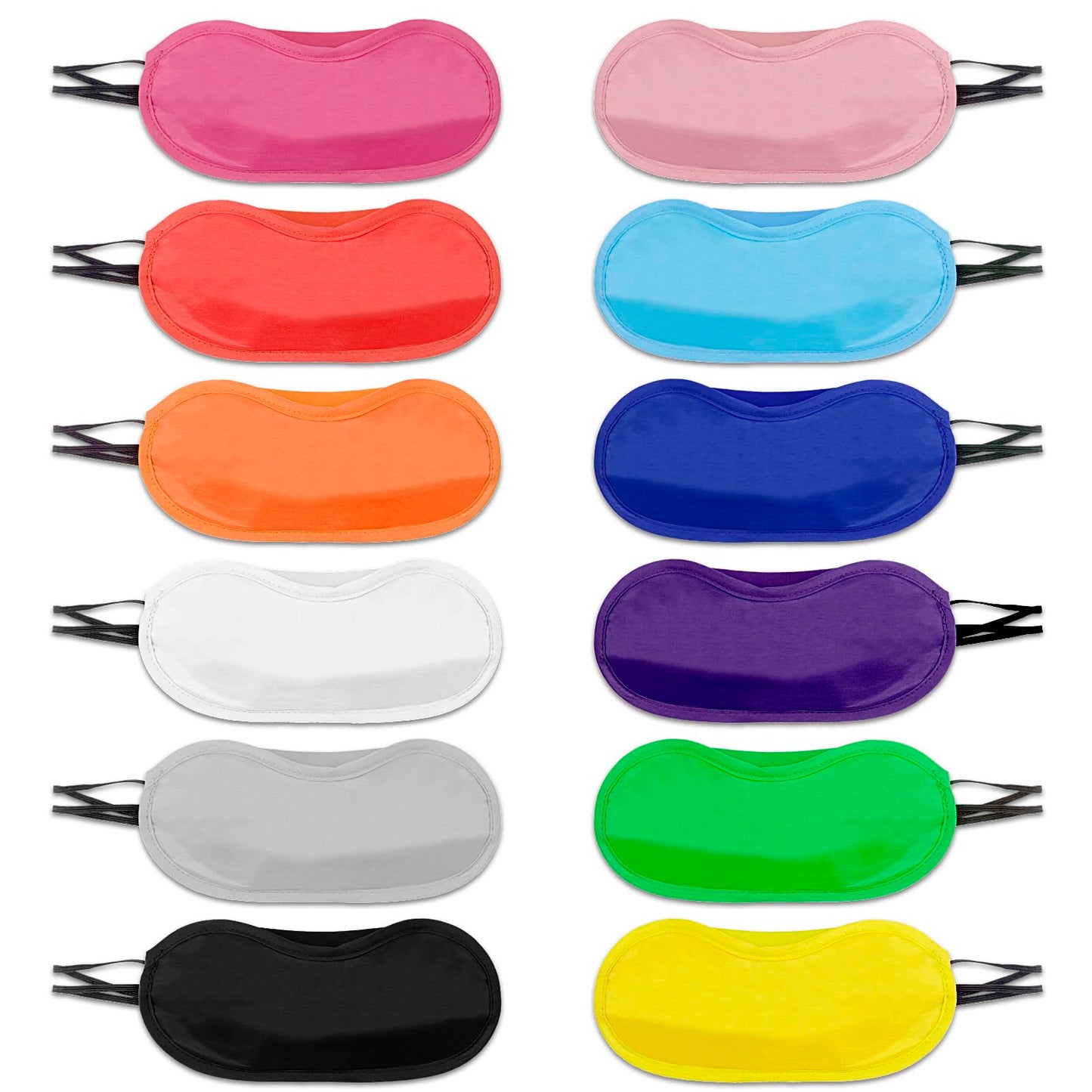 12pcs Eye Mask Sleep Masks Blindfolds Multicolor Sleeping Mask Blindfold Eye Cover Team Building Games Party with Nose Pad and Adjustable Strap for Women Men Kids