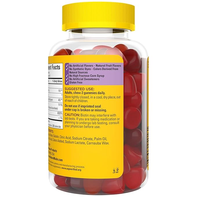 Nature Made Hair Skin and Nails with Biotin 2500 mcg, Dietary Supplement for Healthy Hair, Skin & Nails Support, 90 Gummies, 45 Day Supply (Pack of 2)