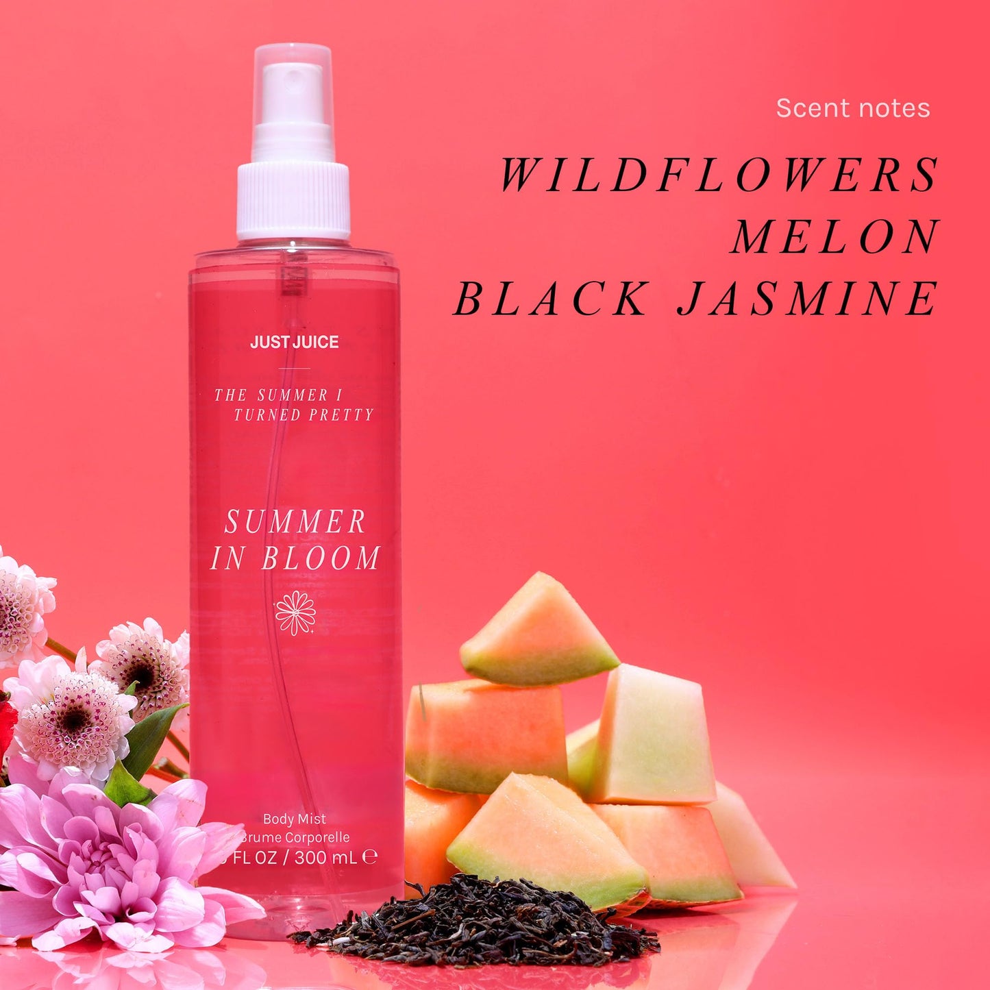 Just Juice - The Summer I Turned Pretty Summer in Bloom Body Mist - Fresh, Sun-Kissed Body Spray for Women and Men - 10.14 oz