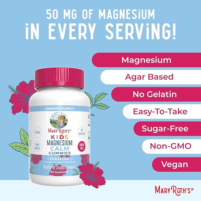 MaryRuth Organics Multivitamin, Probiotic, Magnesium Calm, and Vitamin C Gummies for Kids | Clean Label Project Verified® | Vitamins for Immune Support & Overall Health | Vegan, Non-GMO, Gluten Free
