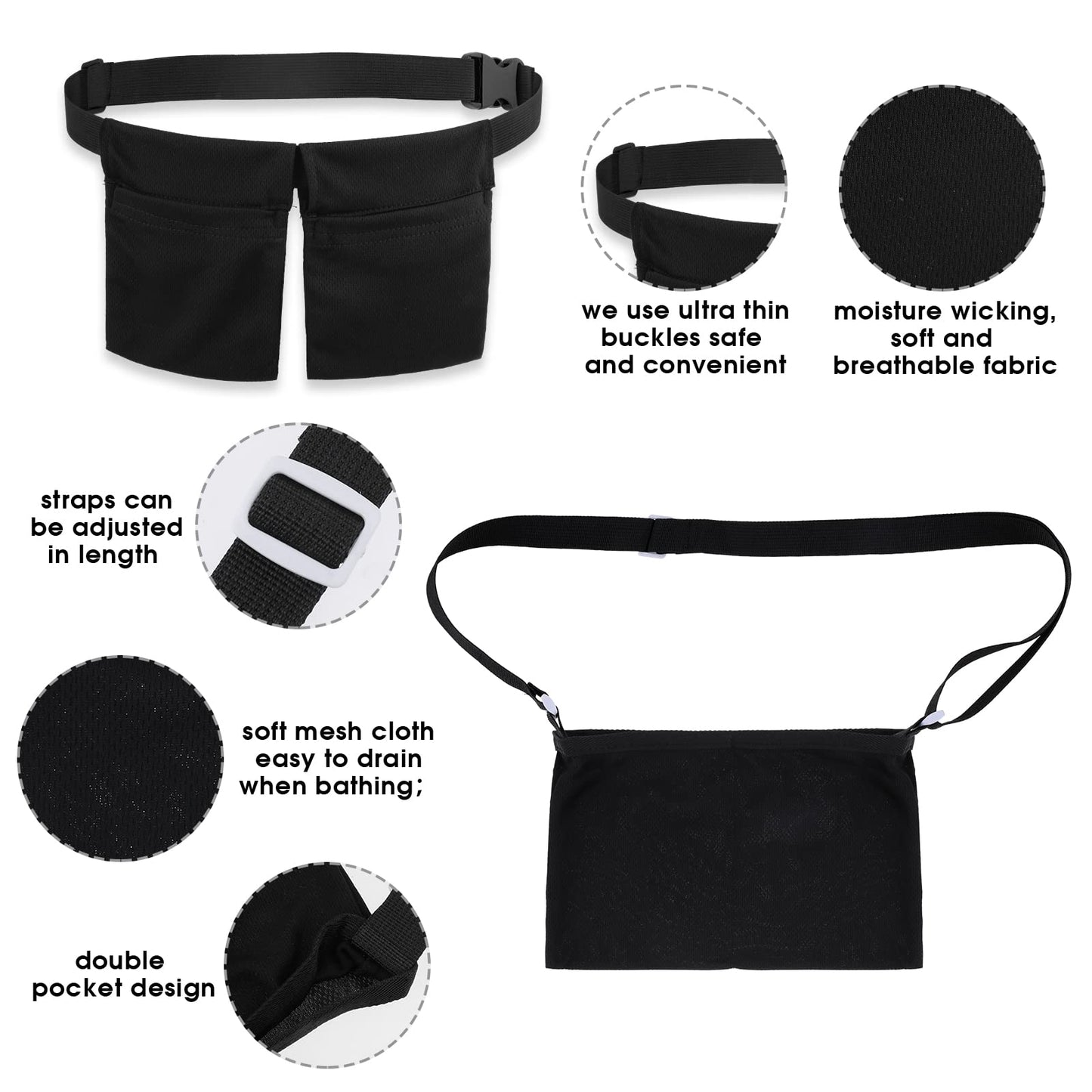 Thinp Drain Holder After Tummy Tuck, Adjustable Mastectomy Drain Holder Shower Bag Masectomy Surgery Recovery for Breast Mastectomy Breast Reduction Augmentation Tummy Tuck Post Surgery Supplies