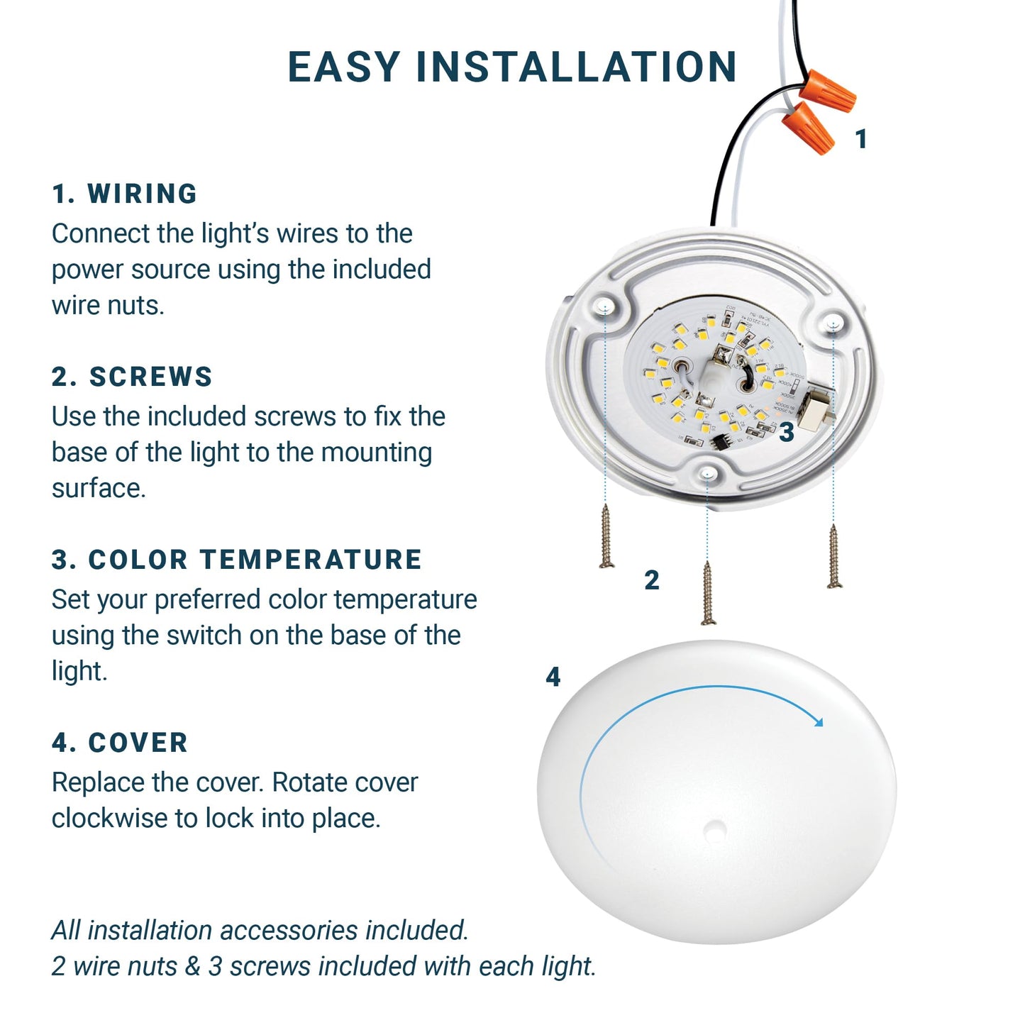 Parmida (6 Pack) Led Rv Dome Ceiling Lights 5Cct  On/Off Switch  Dimmable  Surface Mount Interior Puck Light  Slim Motorhome  Trailer  Camper Lighting  5W  27/3/35/4/5/6K  Damp Location  4.5 Inch
