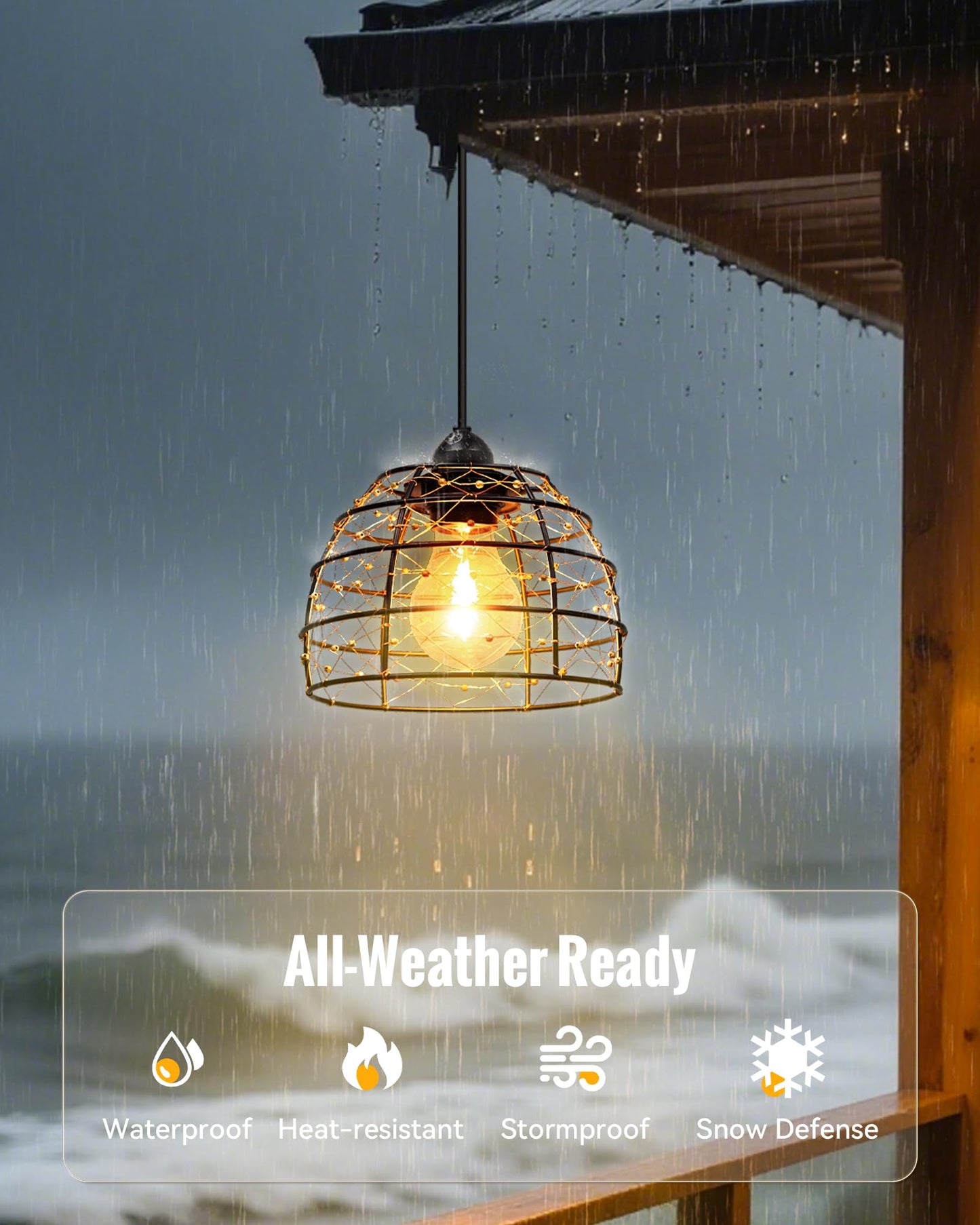 Solar Pendant Light Indoor Outdoor  4/6/8 H Timer  Dimmable Bohemian Hanging Solar Shed Gazebo Chandelier Lights Outdoor Waterproof For Patio  Porch  Gazebo  Pergola  Kitchen Decor Lighting