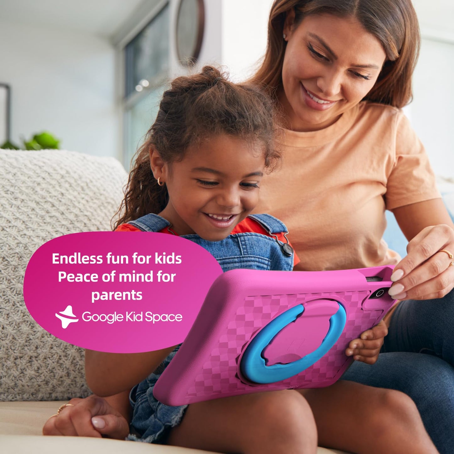 Plimpton 2025 Upgraded Kids Tablet, 10 Inch Android 14 Tablet For Kids With Case Included, Octa-Core, Google Kids Space, Parenta