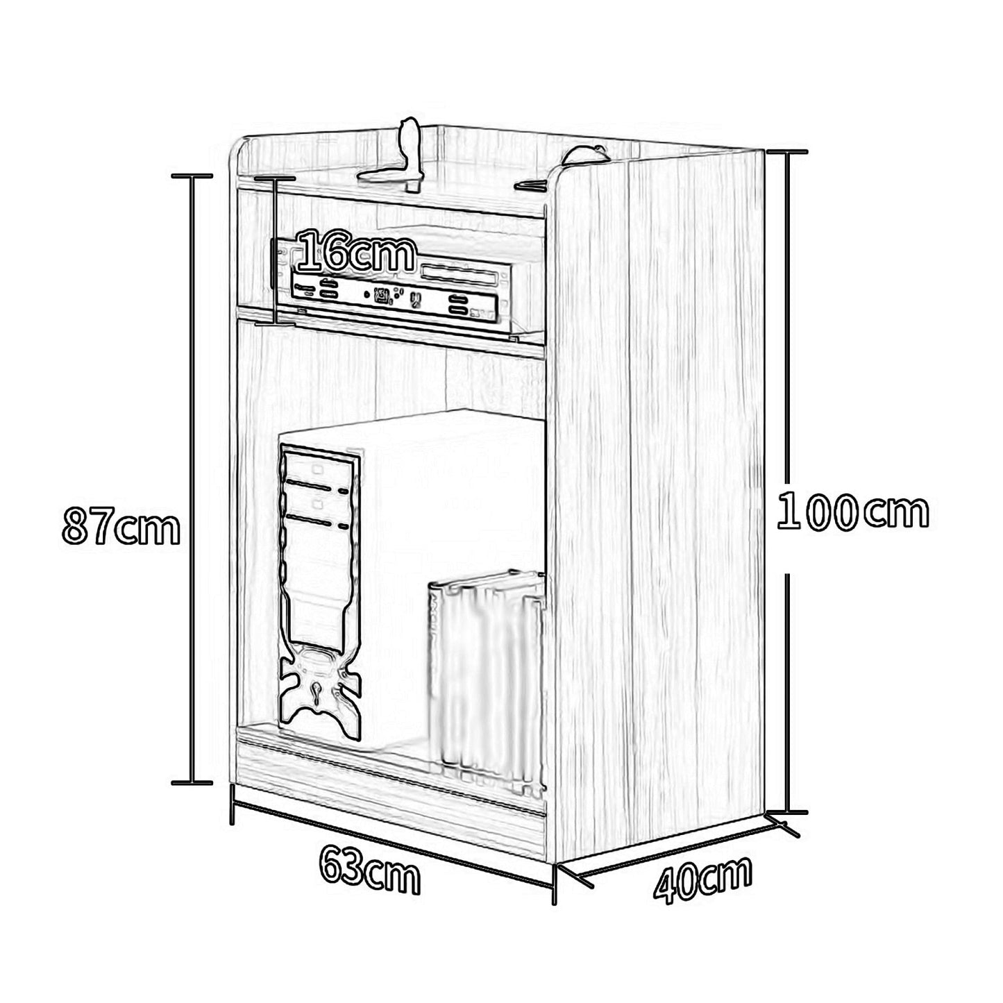 FAiruo Stand Up Lectern Podium,Standing Desk Host Stage Speaking Reading Table for Classroom with Wire Hole, Apply to Conference Auditorium/White/63x40x110cm