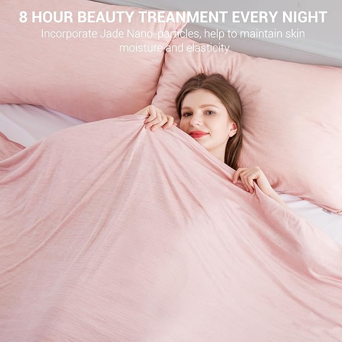 Elegear Revolutionary Cooling Blanket Throw Absorbs Heat to Keep Body Cool for Night Sweats, Arc-Chill 3.0 Cool Fiber Q-Max>0.5 for Hot Sleepers, Lightweight Summer Cold Blankets for Sleeping, Pink