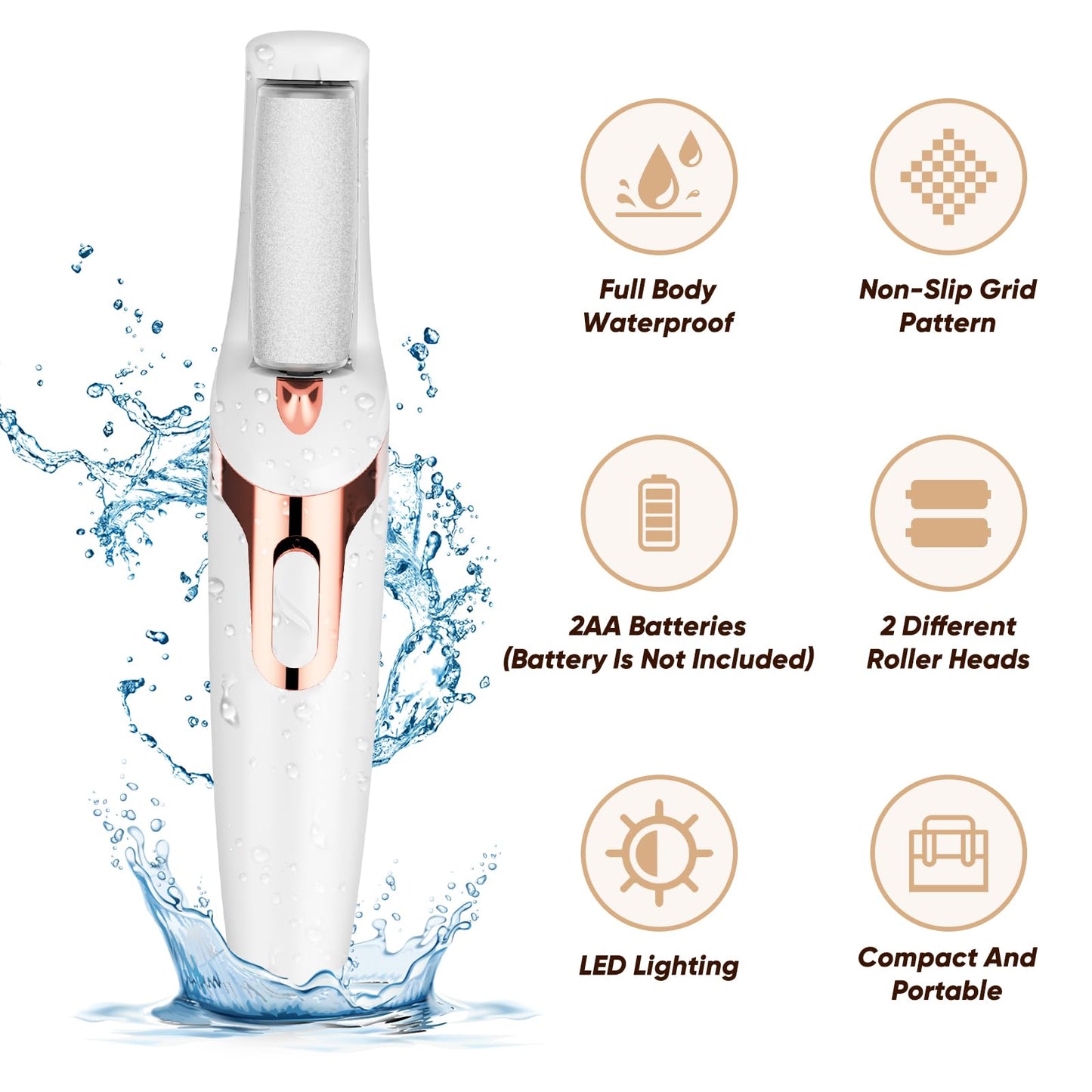 Electric Foot Callus Remover, Electronic Foot File, Portable Electric Callus Remover for Feet, Pedicure Tools for Dead Skin Call