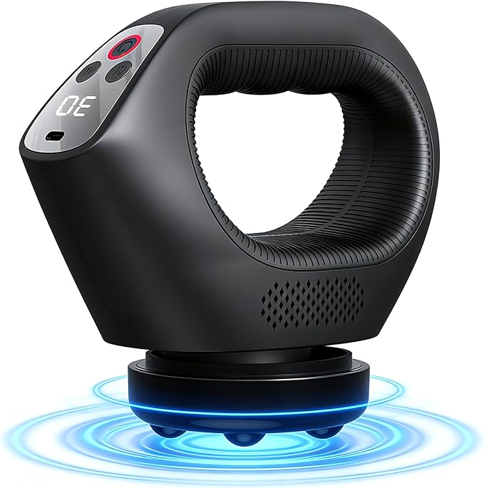 XYVIA 3D Rotating Massage Gun, Cordless Deep Tissue Body Massager with 30 Speeds & 6 Modes for Muscle Recovery & Body Scul...