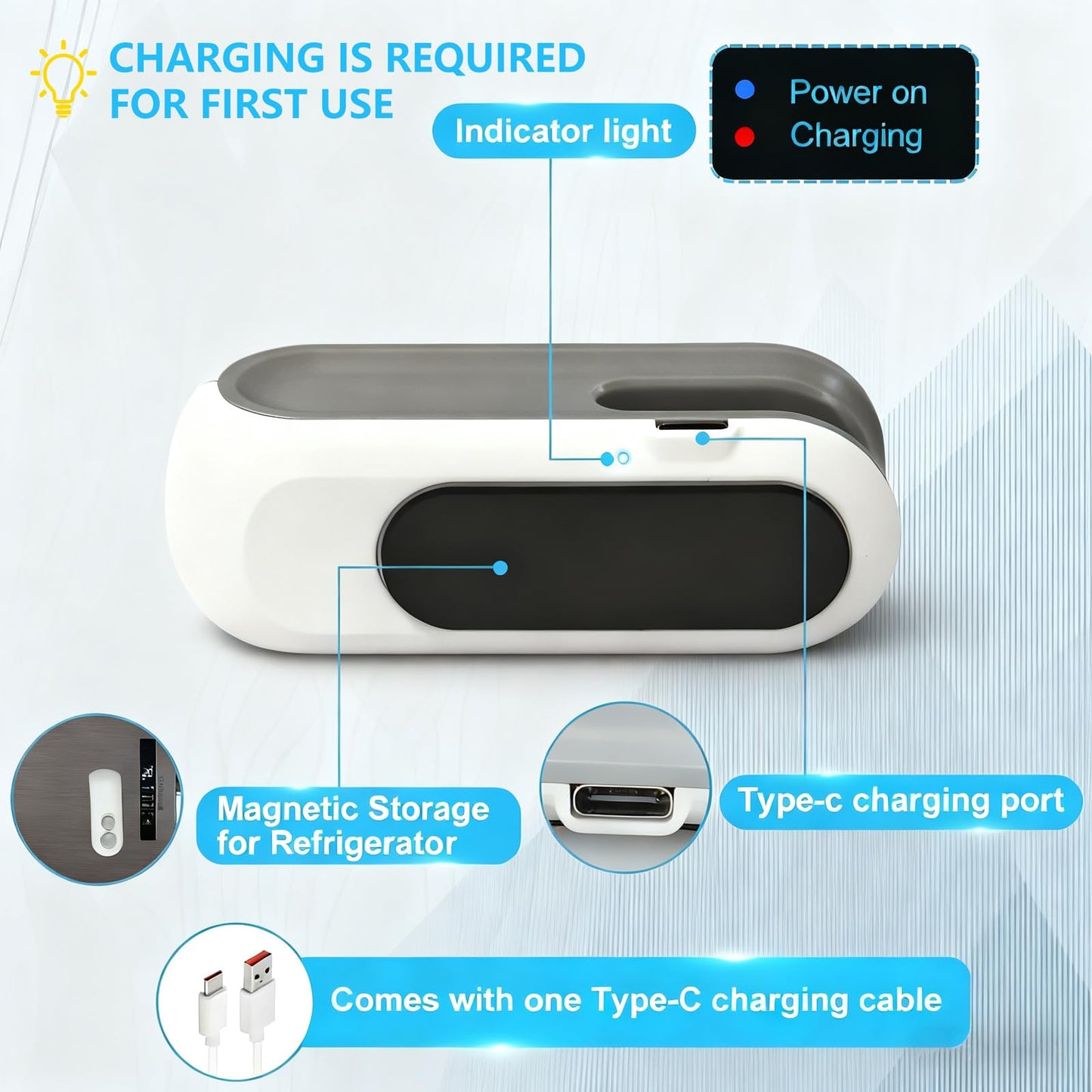 2in1 Rechargeable Chip Bag Sealer with Cutter, Portable USB C Heat Sealer Resealer Machine for Chip, Plastic Bags Heat Seal Tool for Snacks (White)