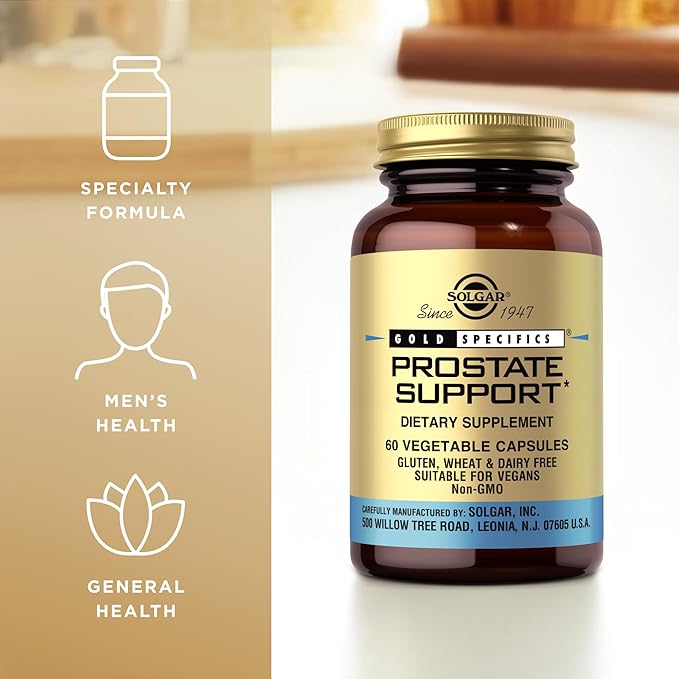 Solgar Prostate Support - 60 Vegetable Capsules - Non-GMO, Vegan, Gluten Free & Dairy Free - 30 Servings