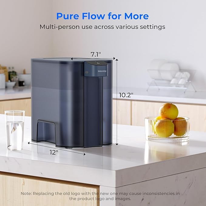 Waterdrop Mega Electric Water Filter Pitcher, Dispenser, 200-Gallon Filtered Water Pitcher, NSF/ANSI 42&53&401&372, Reduce PFAS, Lead, Chlorine, 27-Cup, Blue, with 1 Filter, 𝐃𝐨𝐞𝐬 𝐧𝐨𝐭 Lower TDS