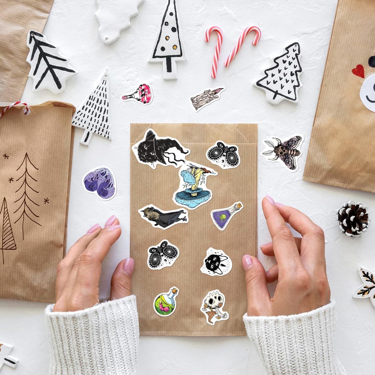 Witch Magic Fantasy Vinyl Stickers Pack 50pcs for Laptop Water Bottle Scrapbook Phone Case Halloween Gothic Decoration Bedroom Wall Skateboard Hard Bike Motorcycle Bumper