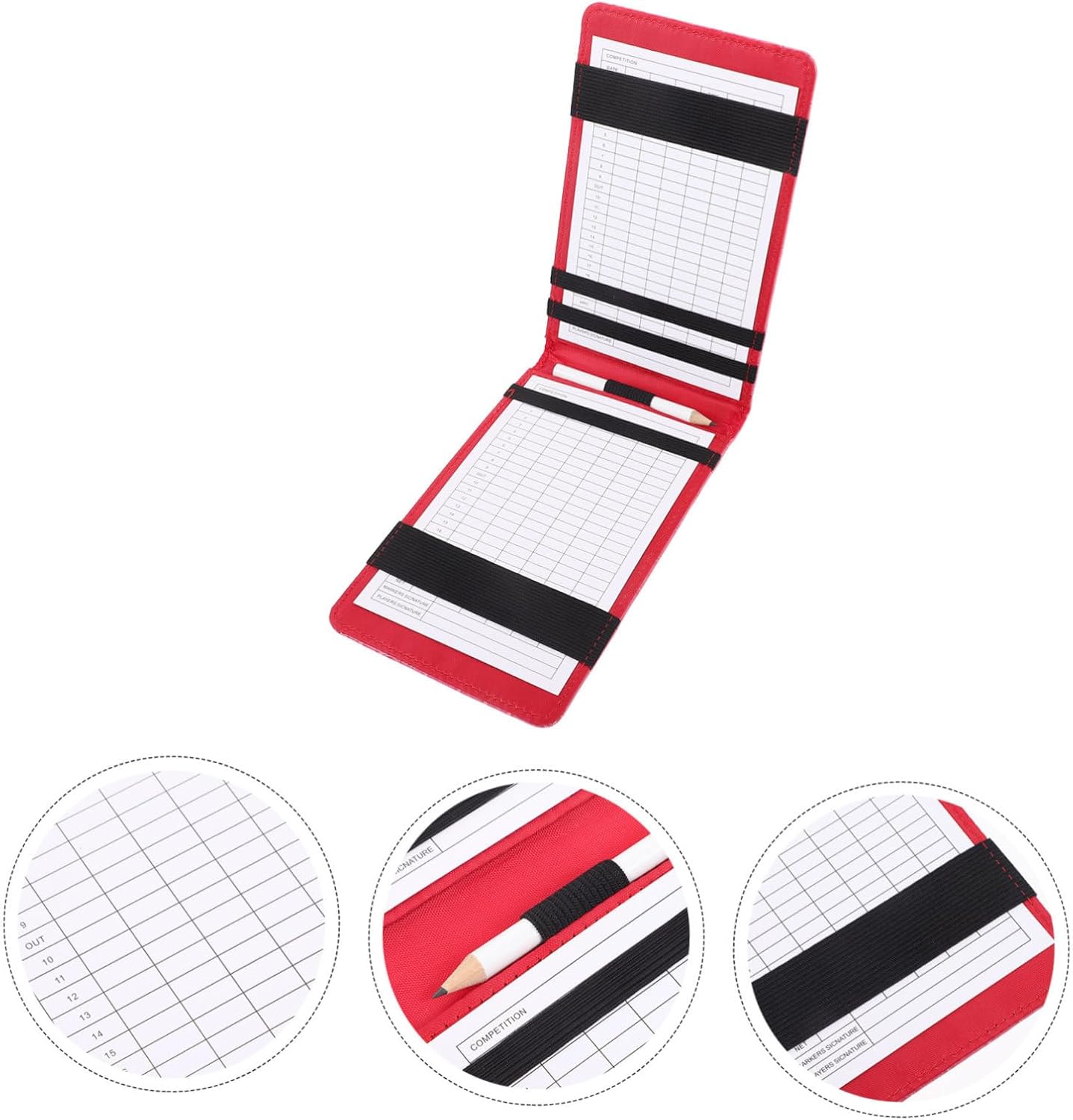 BESPORTBLE Golfing Recording Scorebook Simple Protective Notebook for Golf Scorecards Sturdy Pu Material Golfing Log Book for Golf Enthusiasts