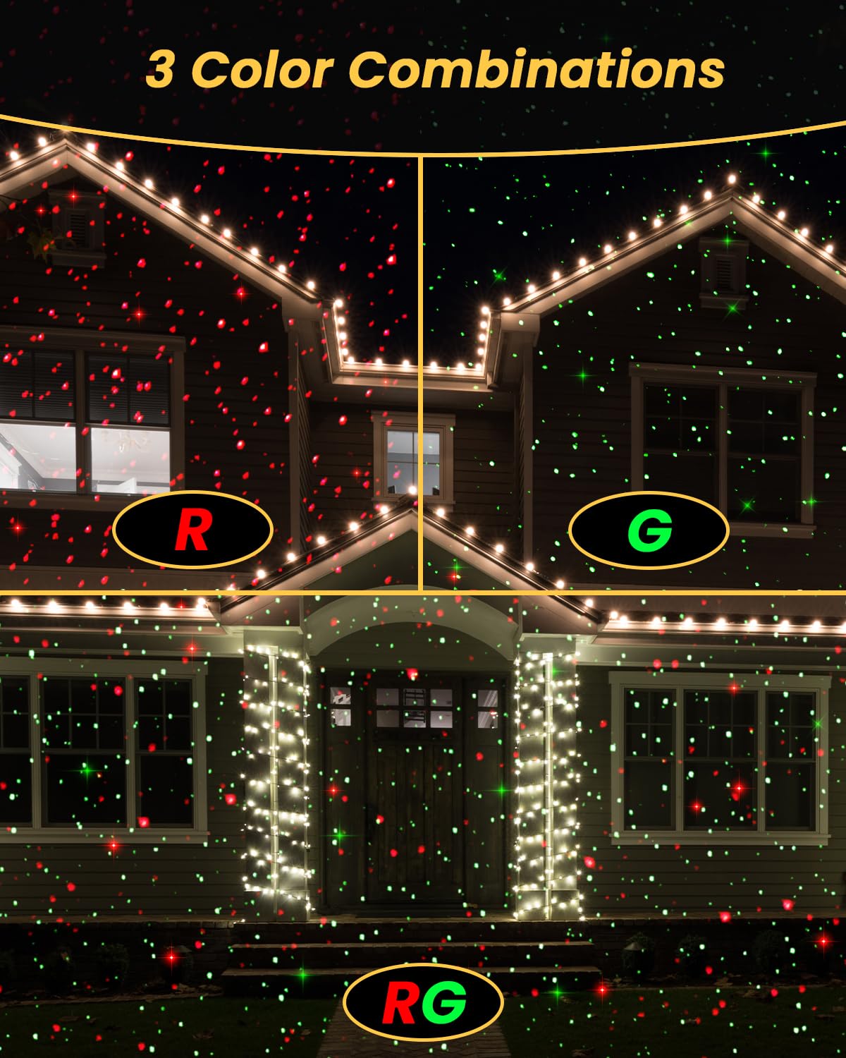 Enjoyedled Christmas Projector Lights Outdoor With Remote Control  Red And Green Galaxy Laser Light With Ip65 Waterproof  Home Decor For Wedding Garden Yard Holiday Party