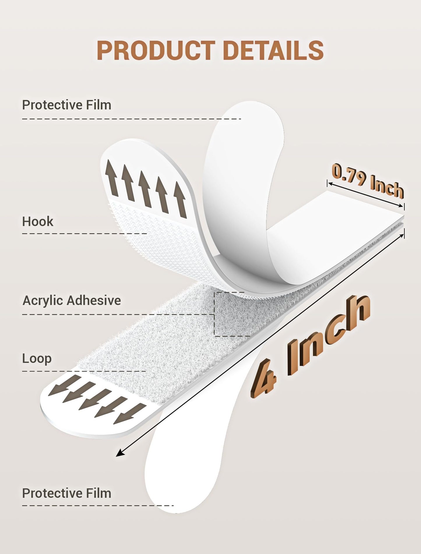 MERDTTES Heavy Duty Large Picture Hanging Strips, 20-Pairs (40 Packs) Adhesive Picture Hangers, No Damage Wall Hanger Without Nail, Poster Hanger Strips, Picture Hanging Hooks for Wall Decoration